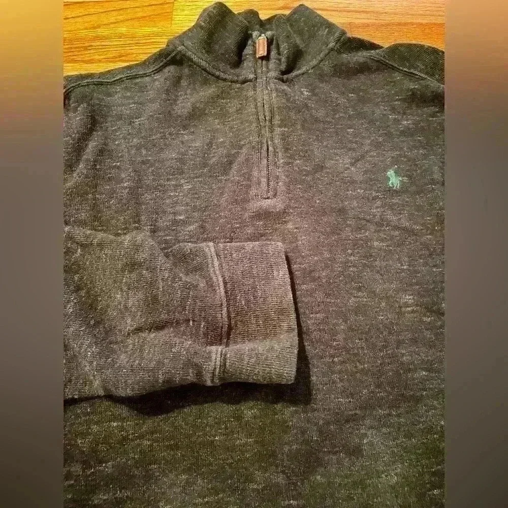 Polo Ralph Lauren Men’s Quarter Zip Gray Speckled - Large